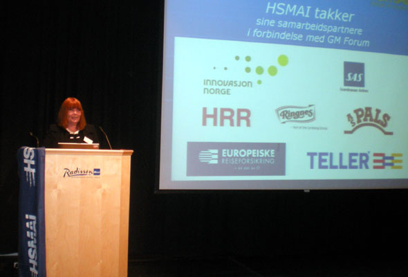 Ingunn Hofseth, HSMAI Chapter Norways adm. dir. ønsket velkommen til GM Forum 2010