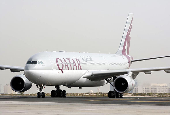 En Airbus-maskin fra Qatar Airways