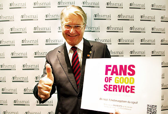 Fabian Stang, Oslos ordfører, er Fan of Good Service.  Han åpnet også HSMAI Dagen i Oslo tirsdag 9. oktober 2012..