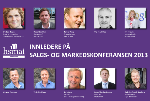 Innlederne på HSMAIs salgs- og markedsføringskonferanse i Oslo 10. januar 2013