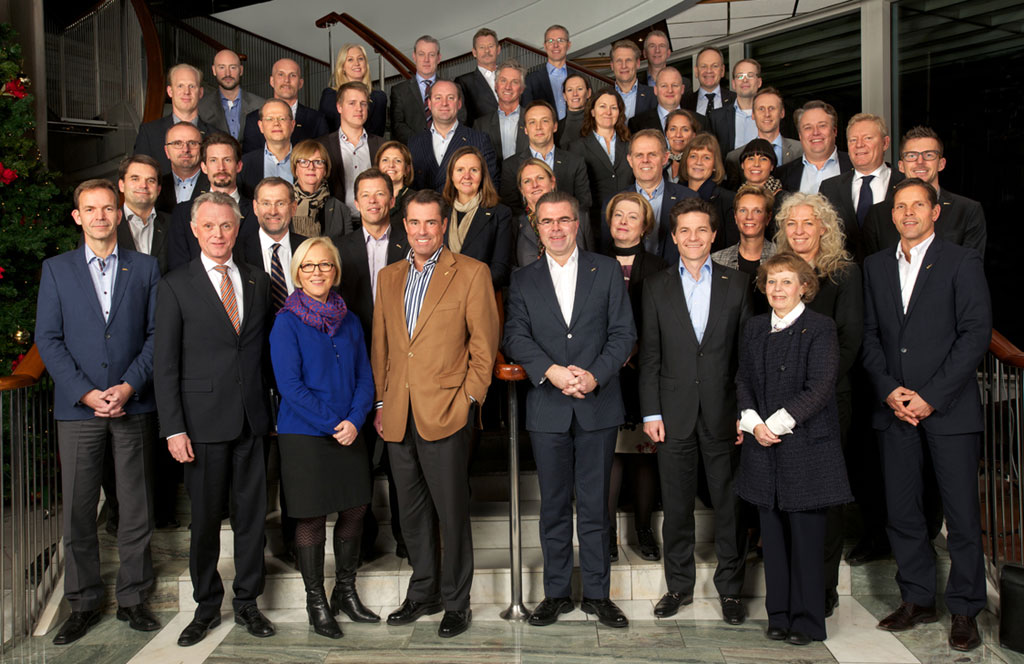 Deltakerne på det karbonfrie Carlson Rezidor-møtet på Radisson Blu Oslo Plaza.
